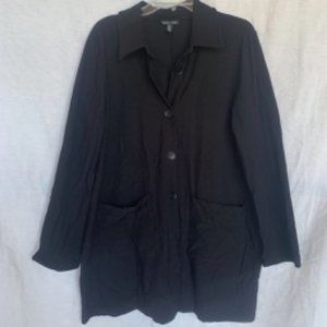 Eileen Fisher Jackets & Coats - Black Stretch Crepe Jacket Eileen Fisher Jackets & Coats - Black Stretch Crepe Jacket